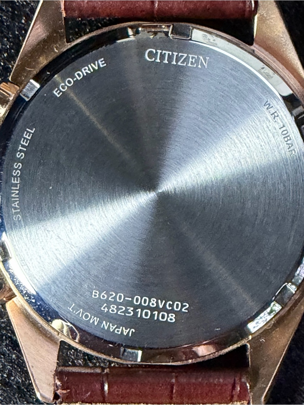 Citizen Men’s Eco-Drive Chronograph Watch - White Dial, Brown Strap - Picture 12 of 14